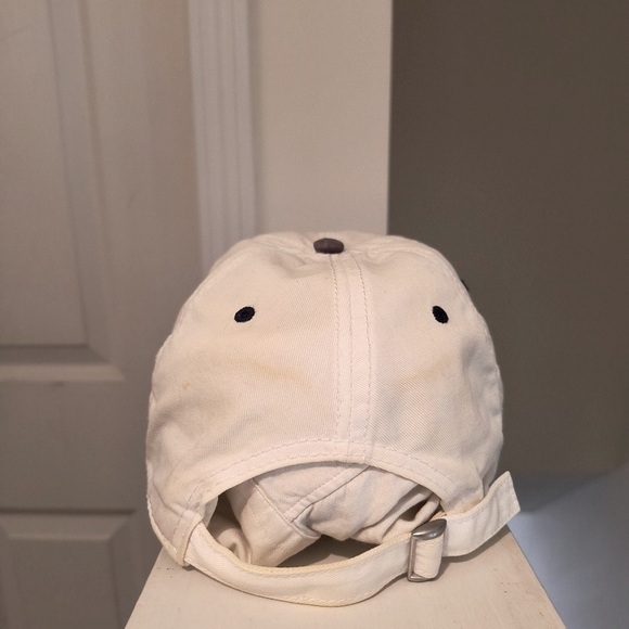 BPS Bass Pro Shops White, Blue and Red highlights and stitched adjustable Hat - Picture 4 of 5